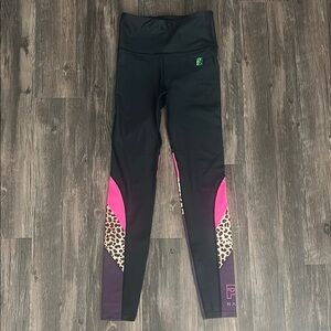 PE Nation pink/purple/leopard print Leggings